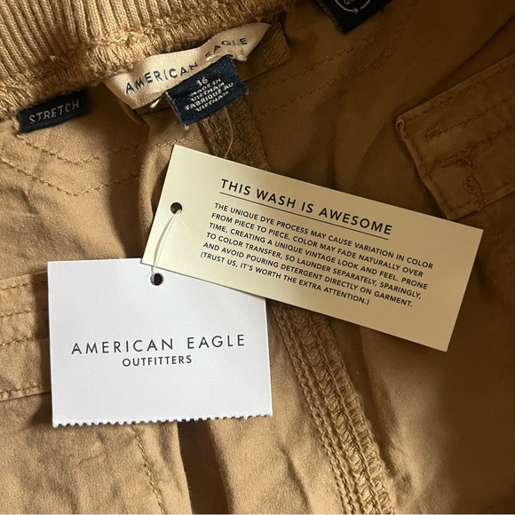 American eagle utility shorts NWT size 16 warm taupe coastal trailcore summer - Picture 3 of 11